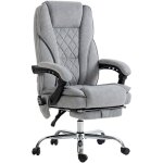 Fauteuil de bureau manager massant chauffant velours julia gris