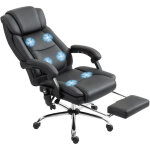 Fauteuil de bureau massant et chauffant chaise de bureau avec hauteur r�glable dossier inclinable 67x72x111 ...