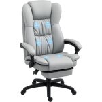 Fauteuil de bureau massant - vinsetto - hauteur r�glable dossier inclinable et t�l�commande - polyur�thane ...