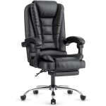 Fauteuil de bureau avec repose - pieds en cuir, rotatif  360, sige ergonomique inclinable, chaise ...