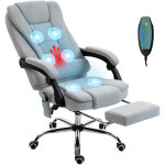 Fauteuil de bureau - vinsetto - hauteur r�glable dossier inclinable - massant et chauffant - tissu aspect ...