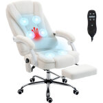 Fauteuil de bureau - vinsetto - massant et chauffant - hauteur r�glable, dossier inclinable et t�l�commande ...