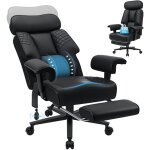 Fauteuil de bureau xxl, fauteuil pivotant ergonomique supportant jusqu'� 227 kg, grand et haut, avec ...