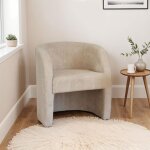 M&s - fauteuil cabriolet 62x61x72 cm en velours ctel beige