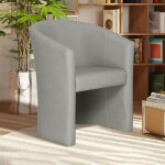 M&s - fauteuil cabriolet 64x62x81 cm en pu gris clair - kabiz