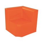 [jamais utilise] fauteuil chauffeuse d'angle wesco basic hauteur 32cm orange - 54 189007