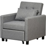 Fauteuil chauffeuse canap� - lit convertible 1 place dossier inclinable � 3 positions avec accoudoirs ...