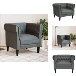 Fauteuil chesterfield gris fonc� tissu - fauteuil chesterfield - fauteuils confortables - canap� design ...