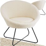 Tectake - fauteuil cocktail rembourré avec revêtement en velours dossier rond Tectake - fauteuil cocktail rembourré avec revêtement en velours dossier rond