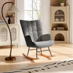 Fauteuil cocooning, fauteuil a bascule, chaise a bascule, rocking chair, design �l�gant avec kufen en ...