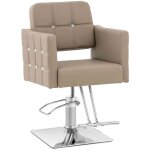 Fauteuil de coiffure professionnel avec repose - pieds hauteur d'assise 45 - 55 cm 150 kg acier inoxydable ...