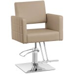 Fauteuil de coiffure professionnel avec repose - pieds hauteur d'assise 45 - 55 cm 150 kg acier mousse ...
