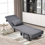Fauteuil convertible 1 place avec dossier rglable, fauteuil de relaxation pour salon, bureau, chambre, ...