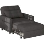 Fauteuil convertible bealife fauteuil lit canap� 1 place chaise longue coussin r�glable rangement roues ...