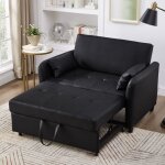 Fauteuil convertible, avec dossier r�glable sur 3 positions, mat�riau pu imperm�able, roulettes m�talliques ...