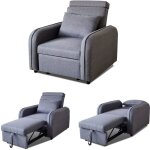 Designetsamaison - fauteuil convertible gris - stiig