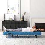 Fauteuil convertible?fauteuil relax? lit 1 place salon 4 - en - 1 dossier rglable bleu cw9933 design ...