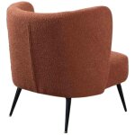 Fauteuil crapaud tissu terracota casita ripple 70cm