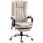 Fauteuil crme, massage, chauffage, inclinable, repose - pieds, poches latrales