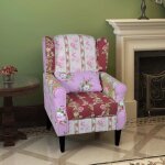 Fauteuil avec design de patchwork tissu vidaxl