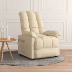Fauteuil électrique de massage - chaise de relaxation - fauteuil relax crème tissu 651756 Fauteuil électrique de massage - chaise de relaxation - fauteuil relax crème tissu 651756