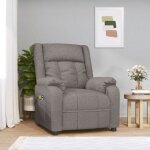Fauteuil �lectrique de massage - chaise de relaxation - fauteuil relax taupe tissu 393681
