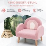 Fauteuil enfant pour tout petits canape enfant rembourre avec dossier rose