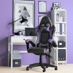 Bigzzia - fauteuil gamer chaise bureau roulette - m�canisme � bascule - violet