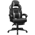 Fauteuil gamer chaise gaming siège de bureau réglable avec repose - pieds télescopique ergonomique mécanisme ... Fauteuil gamer chaise gaming siège de bureau réglable avec repose - pieds télescopique ergonomique mécanisme ...