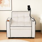 Fauteuil gigogne 3 en 1 convertible avec rangements - canapé lit inclinable, porte - gobelets et support ... Fauteuil gigogne 3 en 1 convertible avec rangements - canapé lit inclinable, porte - gobelets et support ...