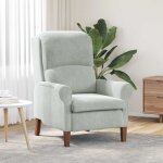Fauteuil gris clair 76 x 94 x 102 cm velours vidaxl