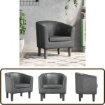 Fauteuil gris similicuir - vidaxl Fauteuil gris similicuir - vidaxl