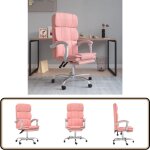 Vidaxl - fauteuil inclinable de bureau rose similicuir - chaise de bureau - chaise ergonomique - fauteuil ... Vidaxl - fauteuil inclinable de bureau rose similicuir - chaise de bureau - chaise ergonomique - fauteuil ...