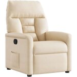 Maison chic - fauteuil inclinable - chaise de relaxation - fauteuil relax beige tissu microfibre 764383 ...