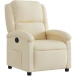 Fauteuil inclinable cr�me tissu vidaxl