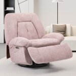 Fauteuil inclinable �lectrique pivotant et rembourr�, canap� individuel avec poche de rangement et port ...
