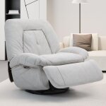 Fauteuil inclinable �lectrique pivotant et rembourr�, canap� individuel avec poche de rangement et port ...
