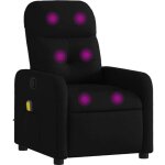 Fauteuil inclinable de massage noir tissu vidaxl