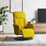 Fauteuil inclinable de massage avec repose - pied - chaise de relaxation - fauteuil relax jaune velours ...