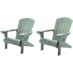 Keter - fauteuil de jardin adirondack - lot de 2 - vert