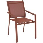 Fauteuil de jardin empilable essentia acajou - hesp�ride