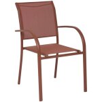 Fauteuil de jardin piazza empilable acajou - hesp�ride