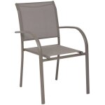 Fauteuil de jardin piazza empilable noisette - hesp�ride