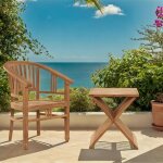 Fauteuil de jardin en teck romane Fauteuil de jardin en teck romane