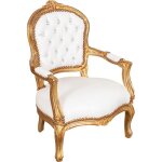 Fauteuil lit baroque 73x50x51 chaise louis xvi fauteuil enfant fauteuil de chambre tapiss� fauteuil avec ...