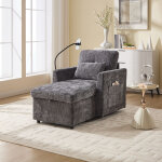 Fauteuil - lit moderne fauteuil relax avec rangement, support de t�l�phone canap� 1 place pour salon ...