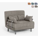 Fauteuil - lit pliant en tissu gain de place deborah twin class - gris fonc�
