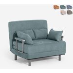 Fauteuil - lit pliant en tissu gain de place deborah twin class - turquoise