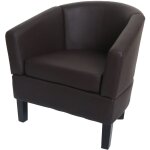 [jamais utilis] fauteuil lounge hhg - 864, fauteuil club fauteuil cocktail, certifi mvg similicuir, ...