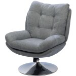 Amadeus - fauteuil magnum gris clair chrome